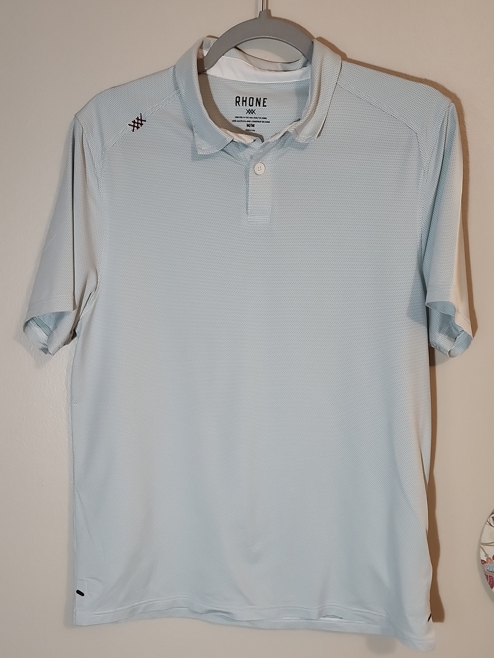 Rhone light Green short-sleeve performance polo M
